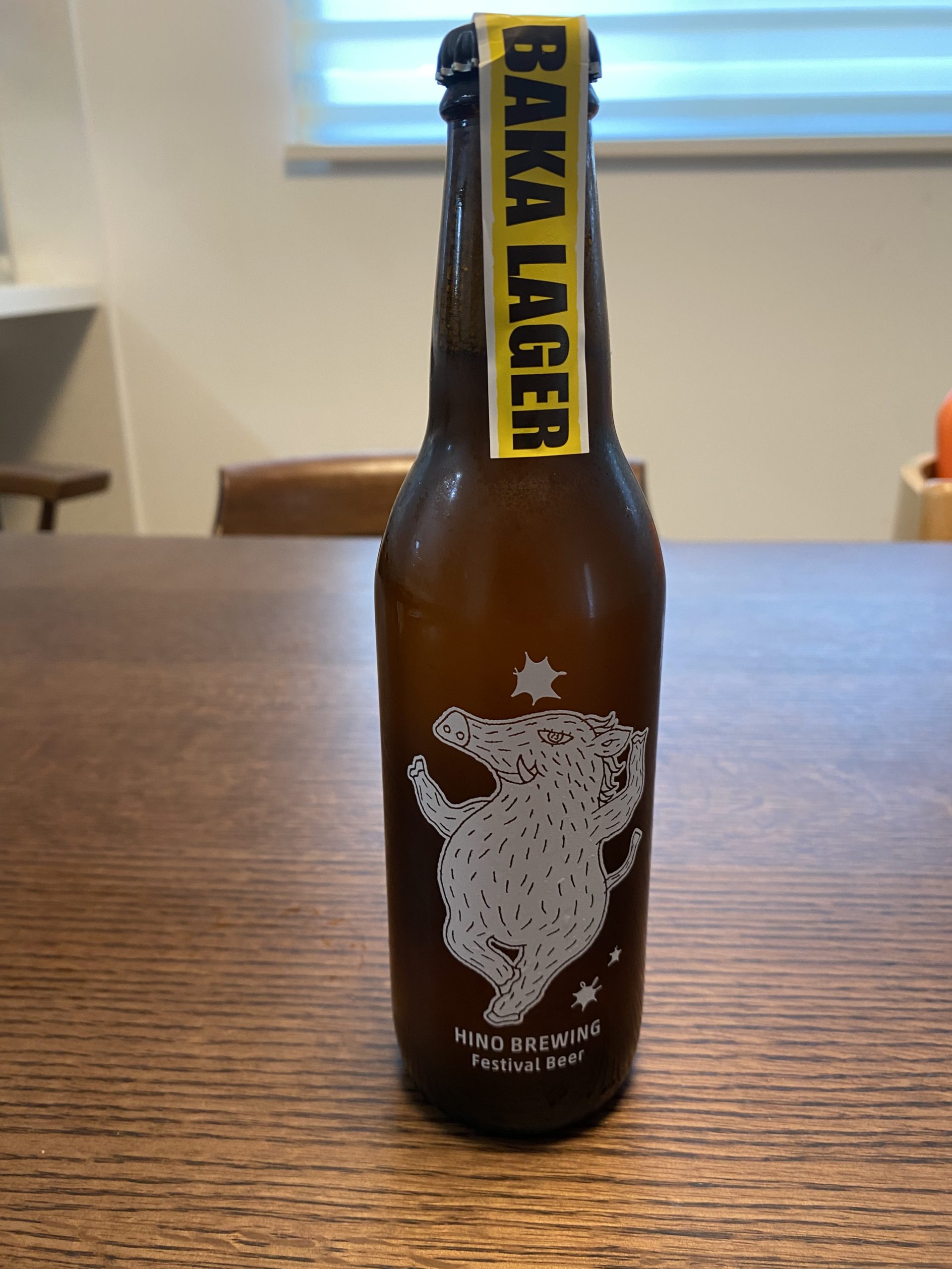 滋賀県ヒノブルーイング　BAKA LAGER(バカラガー)のラベル