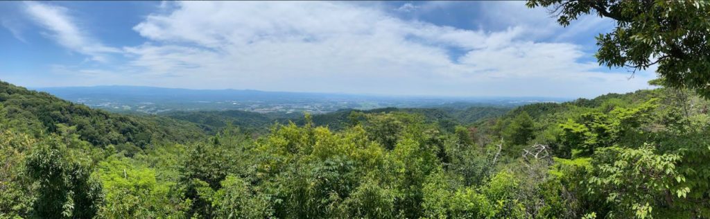 猿投山の大岩展望台からの様子