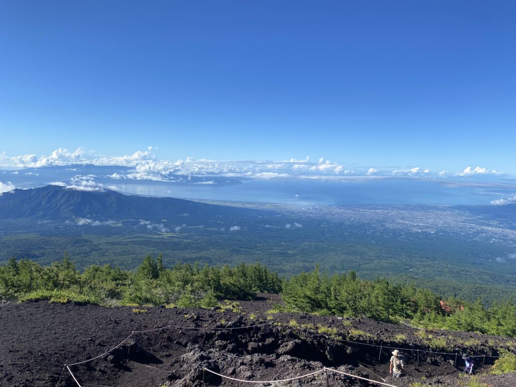 富士山の五合目(富士宮ルート)からの眺め