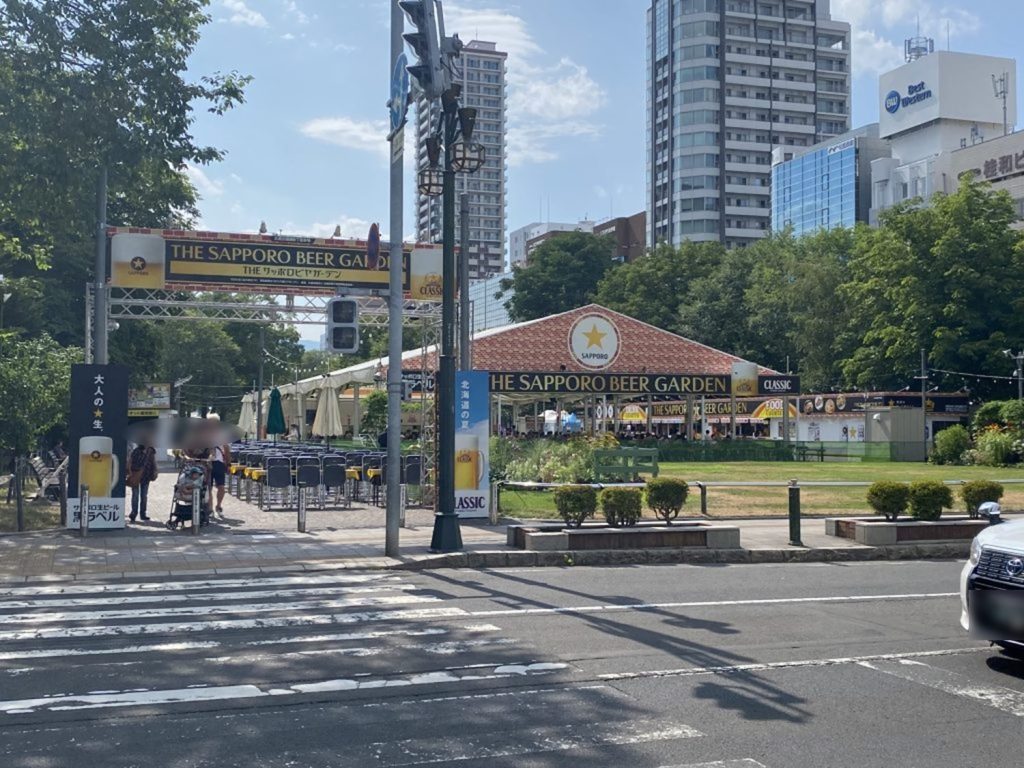 さっぽろ大通ビアガーデン2024 サッポロビールエリアの様子