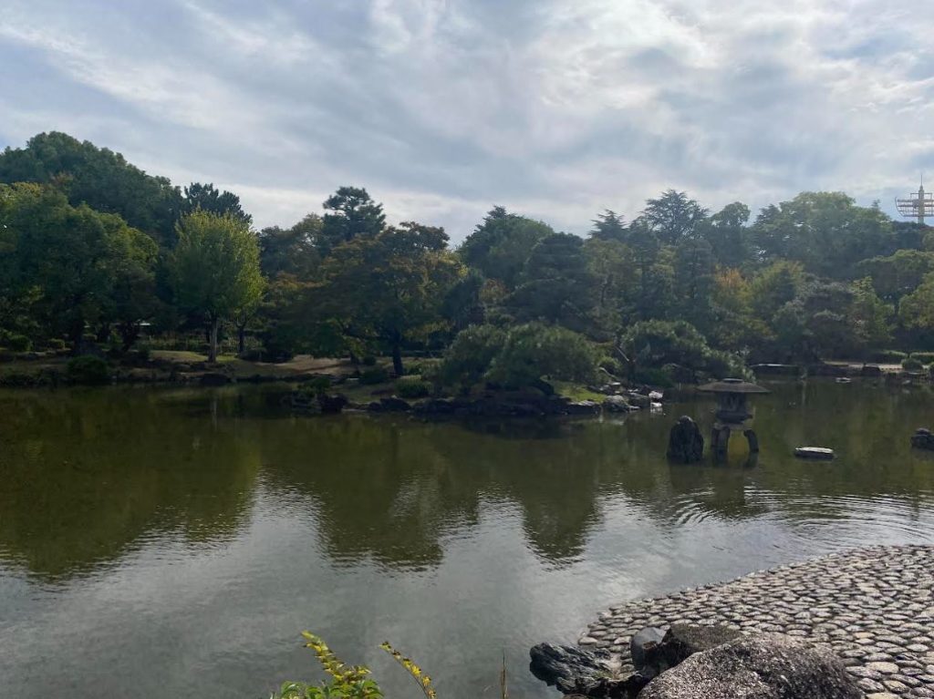 鶴舞公園内の胡蝶が池の様子